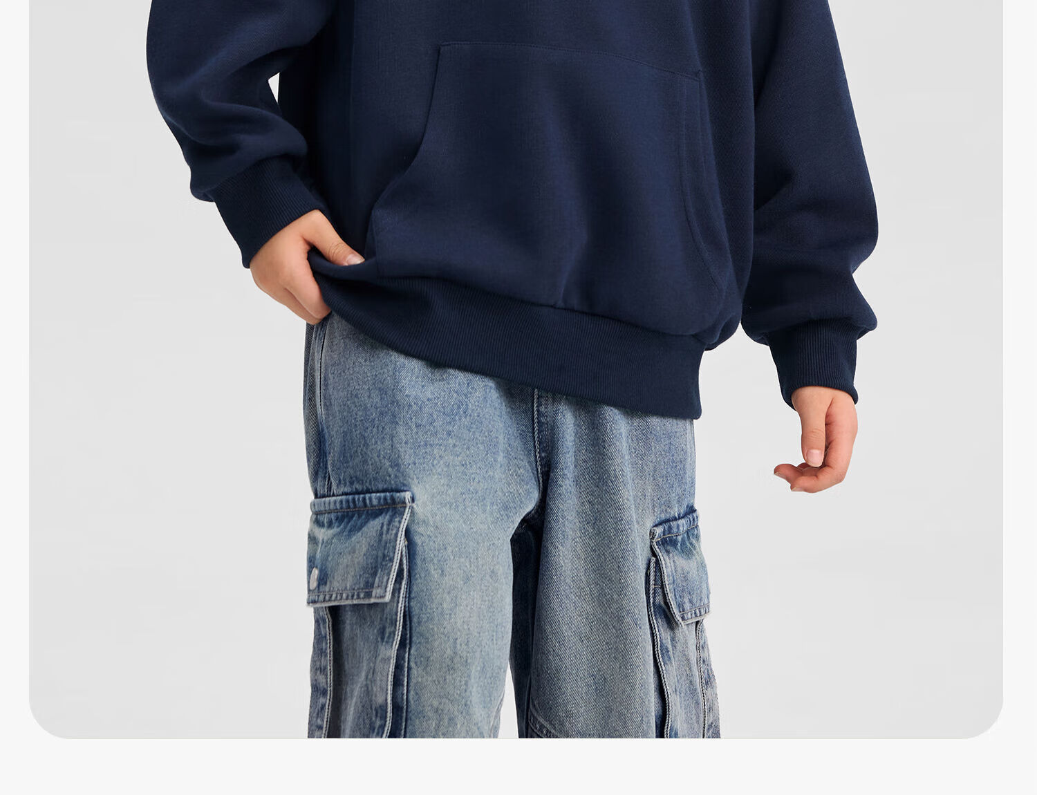 Zuo Xi Kids Children's Sweatshirt 2026 Spring New Boys Jacket Boys Sportswear Top Trendy Light Gray 150 33